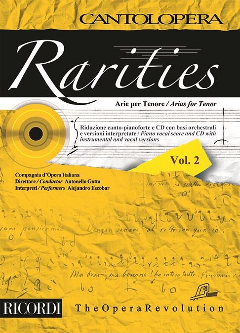 Cantolopera: Rarities - arie per tenore vol. 2 +CD - Arias for Tenor vol. 2 + CD - tenor a klavír